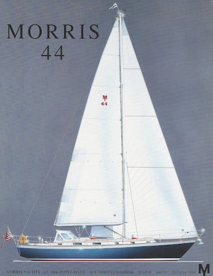 Morris 44 Artistic Sail Line Drawing