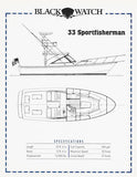 Black Watch 33 Sportfisherman Specification Brochure