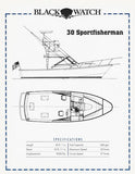Black Watch 30 Sportfisherman Specification Brochure