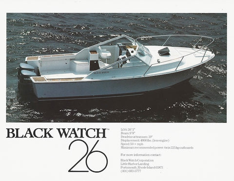 Black Watch 26 Specification Brochure