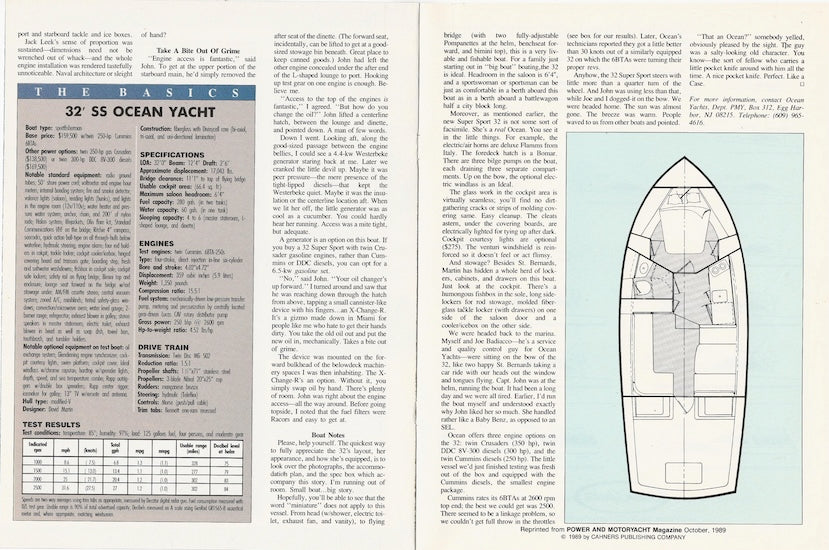 Ocean 32 Super Sport Marlin Magazine Reprint Brochure