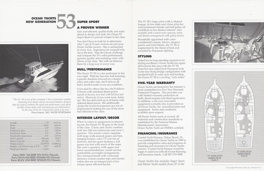Ocean 53 Super Sport Brochure