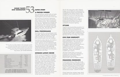 Ocean 53 Super Sport Brochure