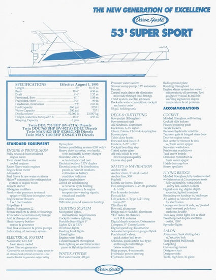 Ocean 53 Super Sport Brochure