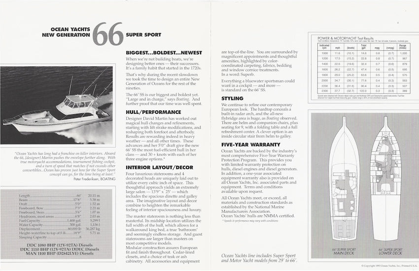 Ocean 63 Super Sport Brochure