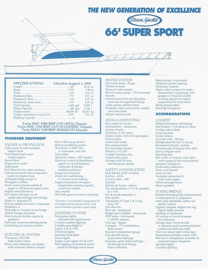 Ocean 63 Super Sport Brochure