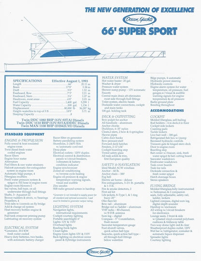 Ocean 63 Super Sport Brochure