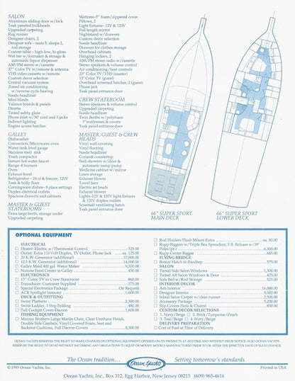 Ocean 63 Super Sport Brochure