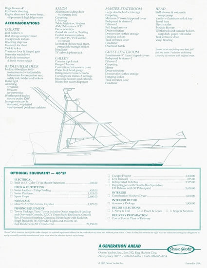 Ocean 40 Sport Fish Brochure