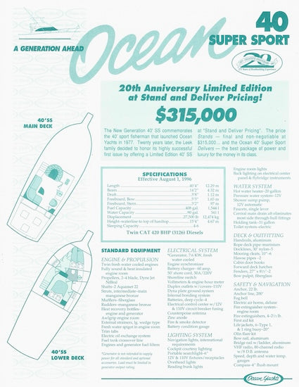 Ocean 40 Super Sport Brochure