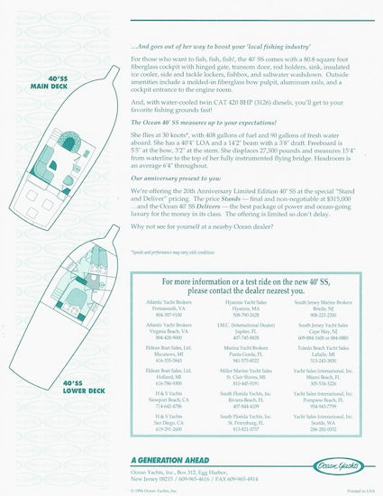 Ocean 40 Super Sport Brochure