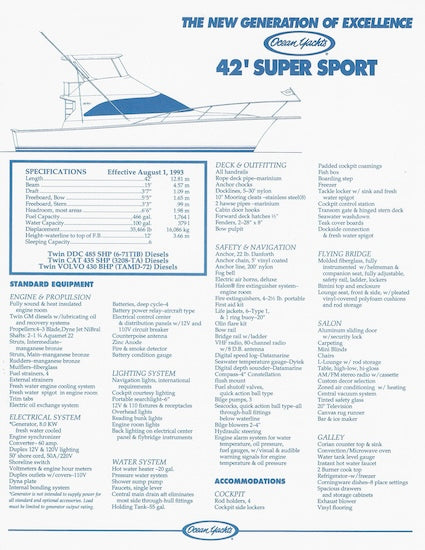 Ocean 42 Super Sport Brochure