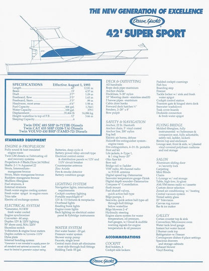 Ocean 42 Super Sport Brochure