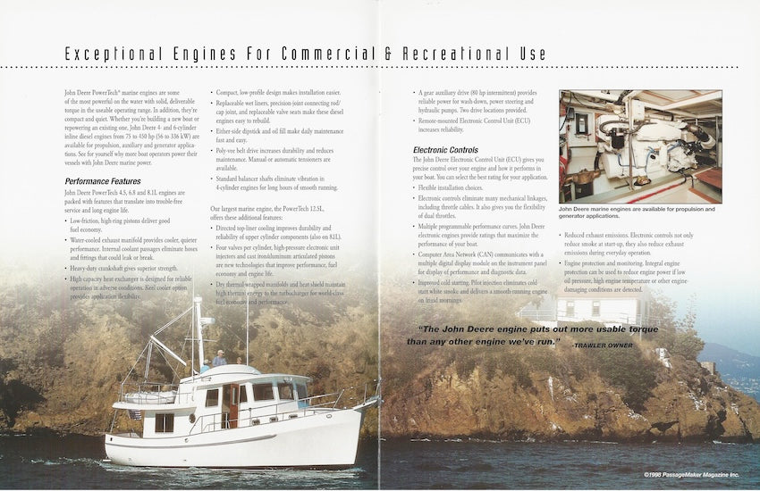 Deere 2001 Marine Engines Brochure