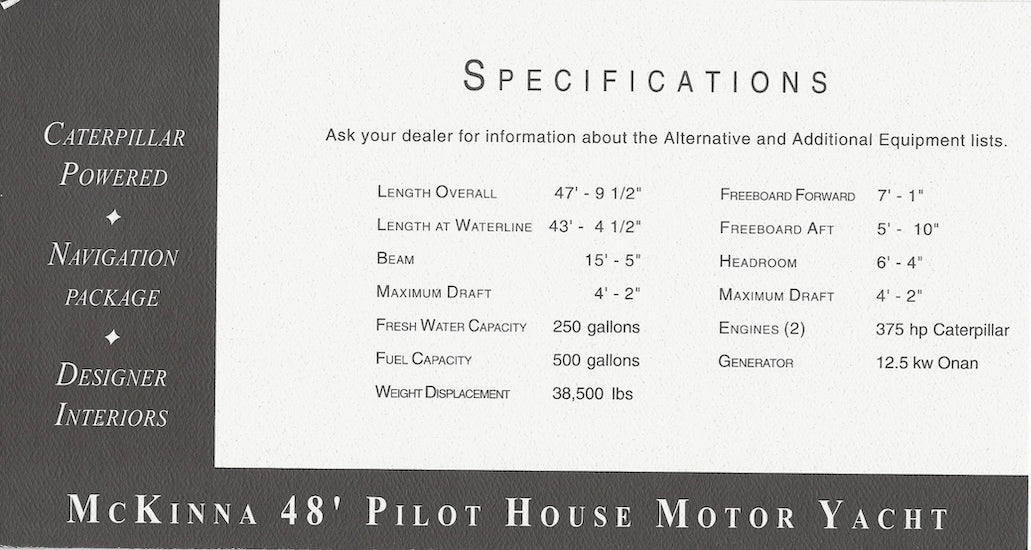 McKinna 48 Pilothouse Motoryacht Brochure