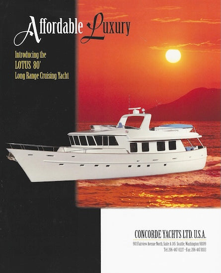 Concorde Lotus 70 Showboats International Magazine Reprint Brochure