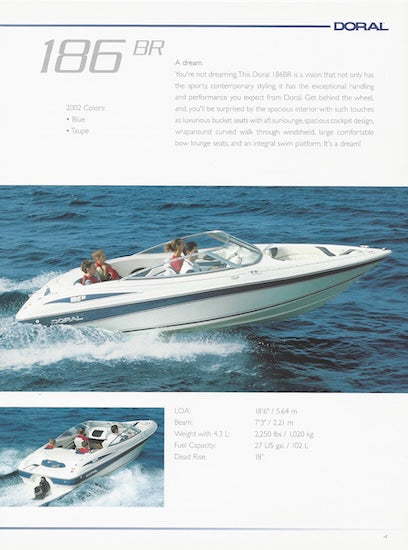 Doral 2002 Sport Boats Brochure