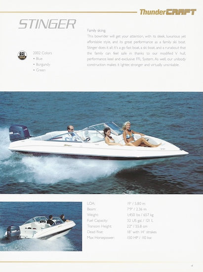 Doral 2002 Thundercraft Brochure