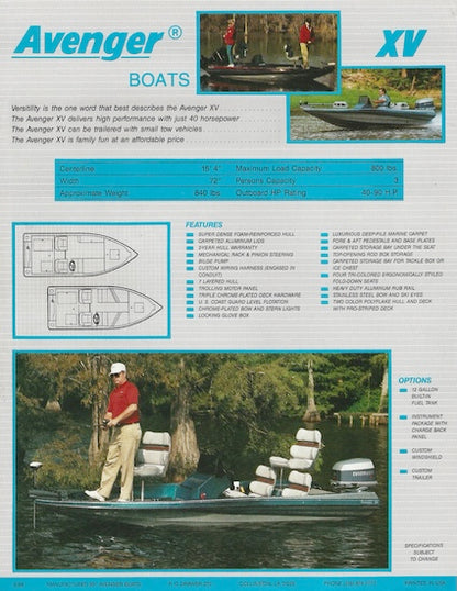 Avenger XV & 176 Brochure