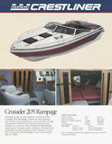 Crestliner 205 Rampage & Mirabe Specification Flyer Brochure