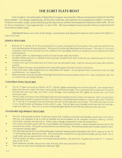 Egret Brochure Package