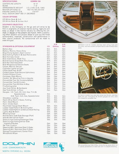 Dolphin Gemini 190 Brochure