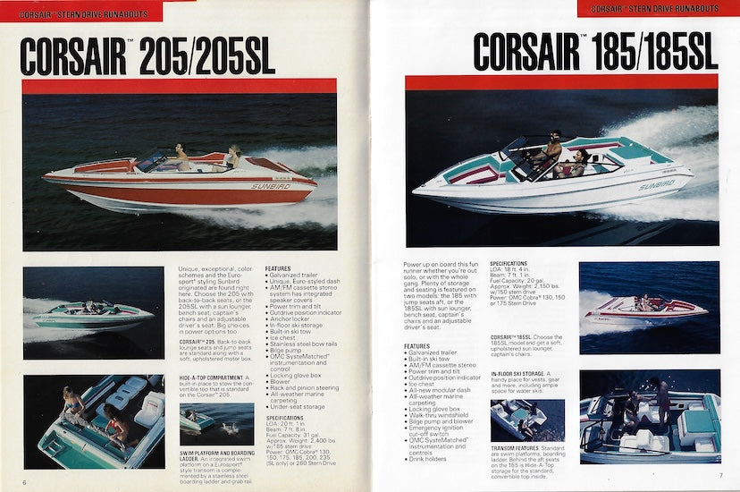 Sunbird 1991 Brochure