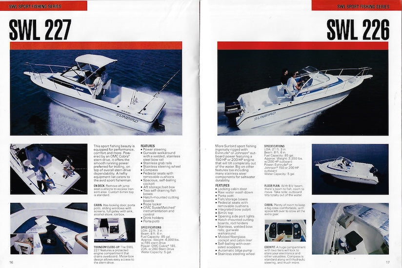 Sunbird 1991 Brochure