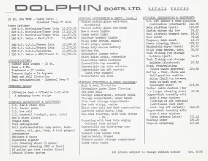 Dolphin Sea Trek 22 Brochure