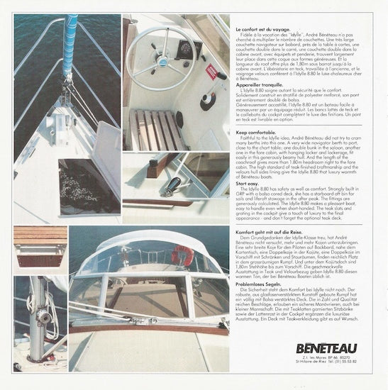 Bénéteau Idylle 8.80 Brochure