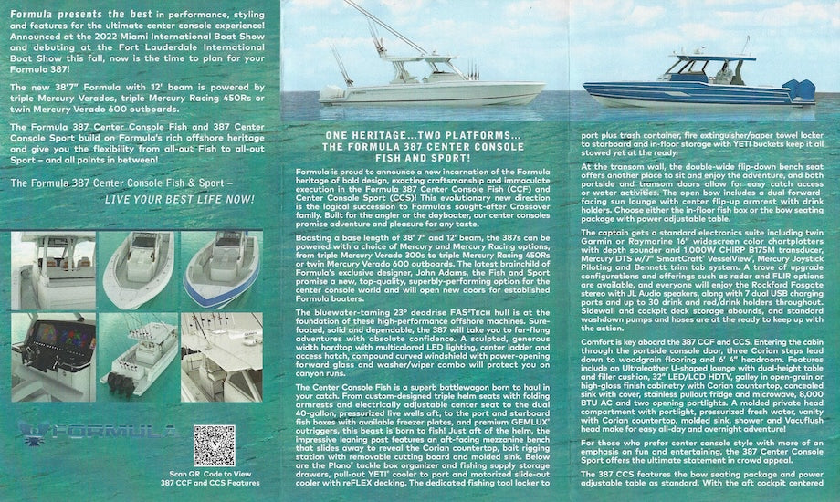 Formula 387 Brochure