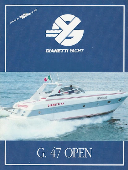 Gianetti 47 Open Moto Nautica Magazine Reprint Brochure