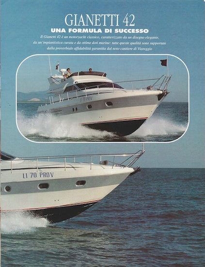 Gianetti 42 Moto Nautica Magazine Reprint Brochure