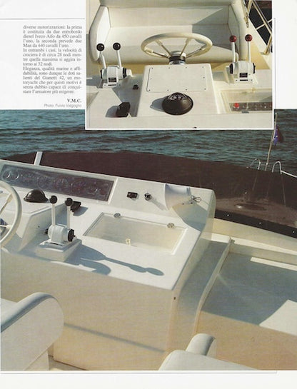 Gianetti 42 Moto Nautica Magazine Reprint Brochure