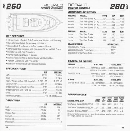 Robalo 2007 Specification Brochure