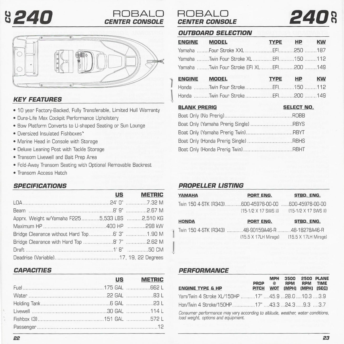 Robalo 2007 Specification Brochure