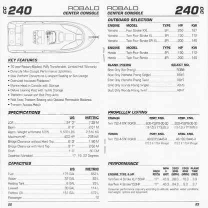 Robalo 2007 Specification Brochure