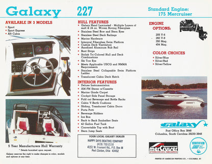 Galaxy 227 Sport Express Performance Test Brochure