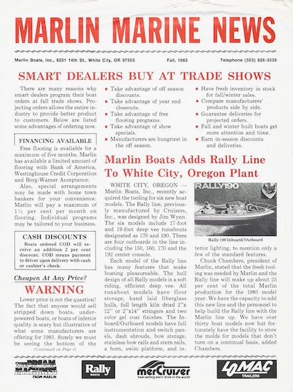 Marline Boats Newsletter