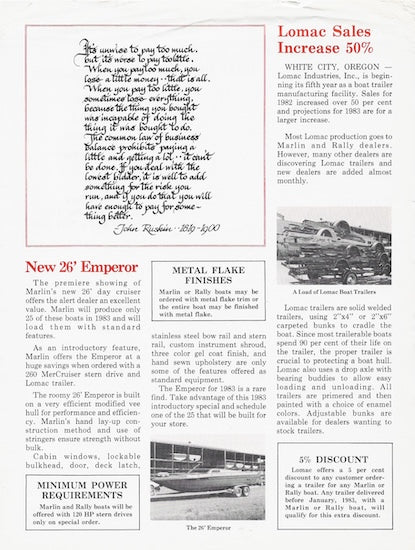 Marline Boats Newsletter