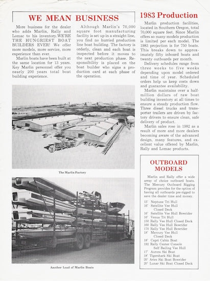 Marline Boats Newsletter