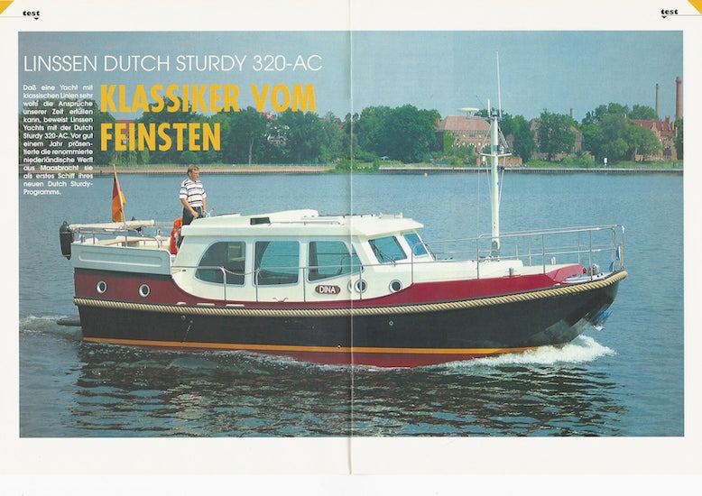 Linssen Dutch Sturdy 320AC Skipper Magazine Reprint Brochure