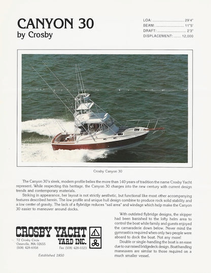 Crosby Canyon 30 / Hawk 29 Brochure