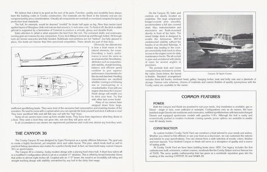 Crosby Canyon 30 / Hawk 29 Brochure