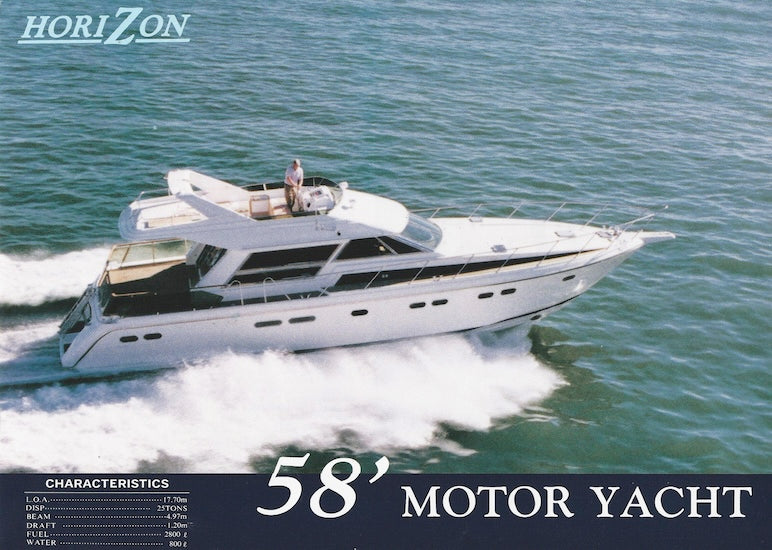 Horizon 58 Motor Yacht Specification Brochure