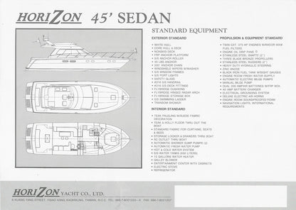 Horizon 45 Sedan Specification Brochure