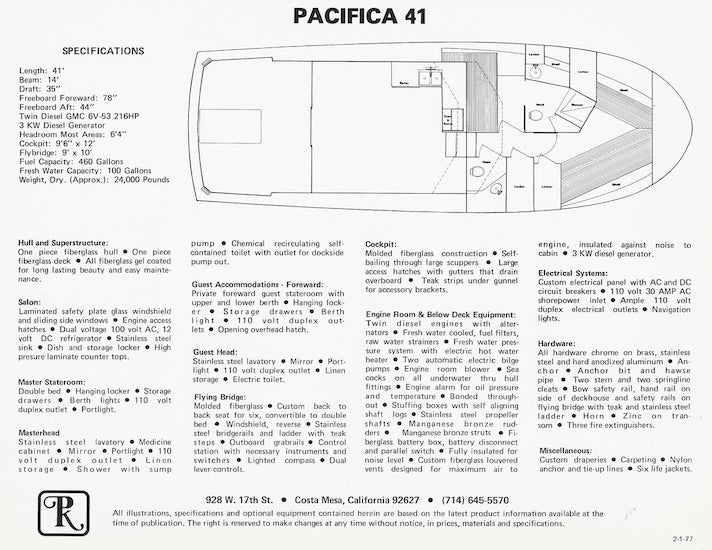 Pacifica 41 Launch Brochure
