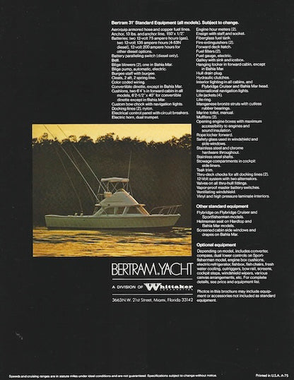 Bertram 31 Brochure