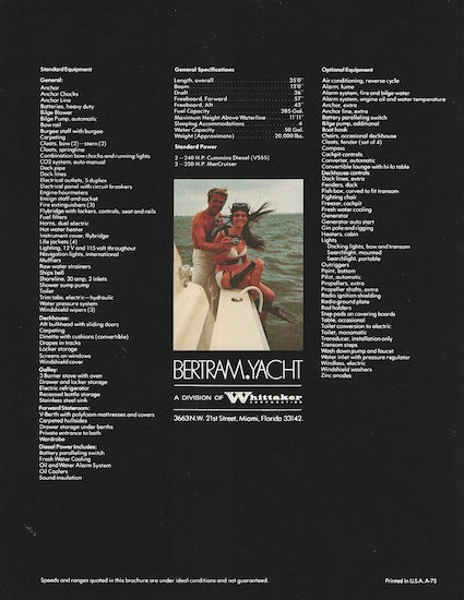 Bertram 35 Brochure