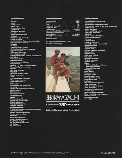 Bertram 35 Brochure